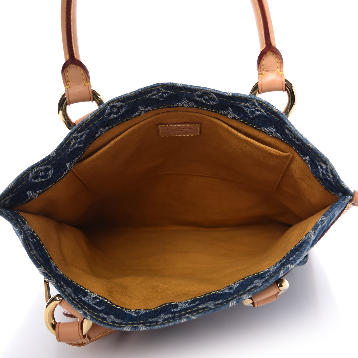 Monogram Denim Sac Plat Blue