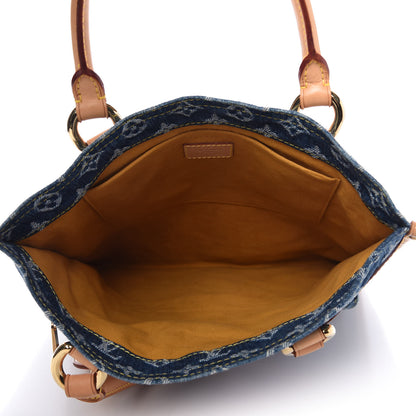 Louis Vuitton Monogram Denim Sac Plat Blue 5 of 10
