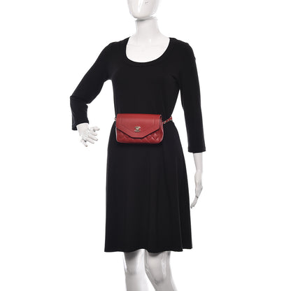 Chanel Caviar Quilted Flap Waist Bag Red 2 of 12