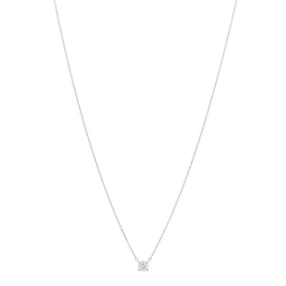Tiffany Platinum Diamond .61ct Solitaire Pendant Necklace 1 of 6