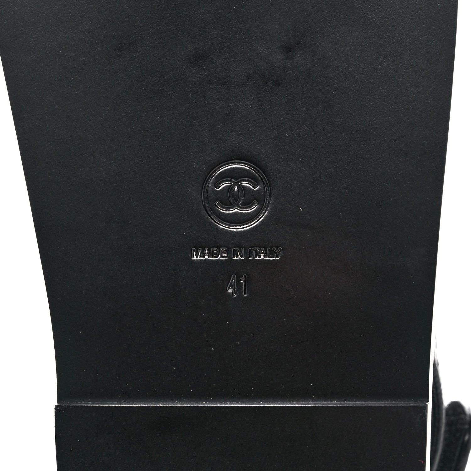 Chanel Grained Calfskin Velcro Dad Sandals 41 Black 6 of 8