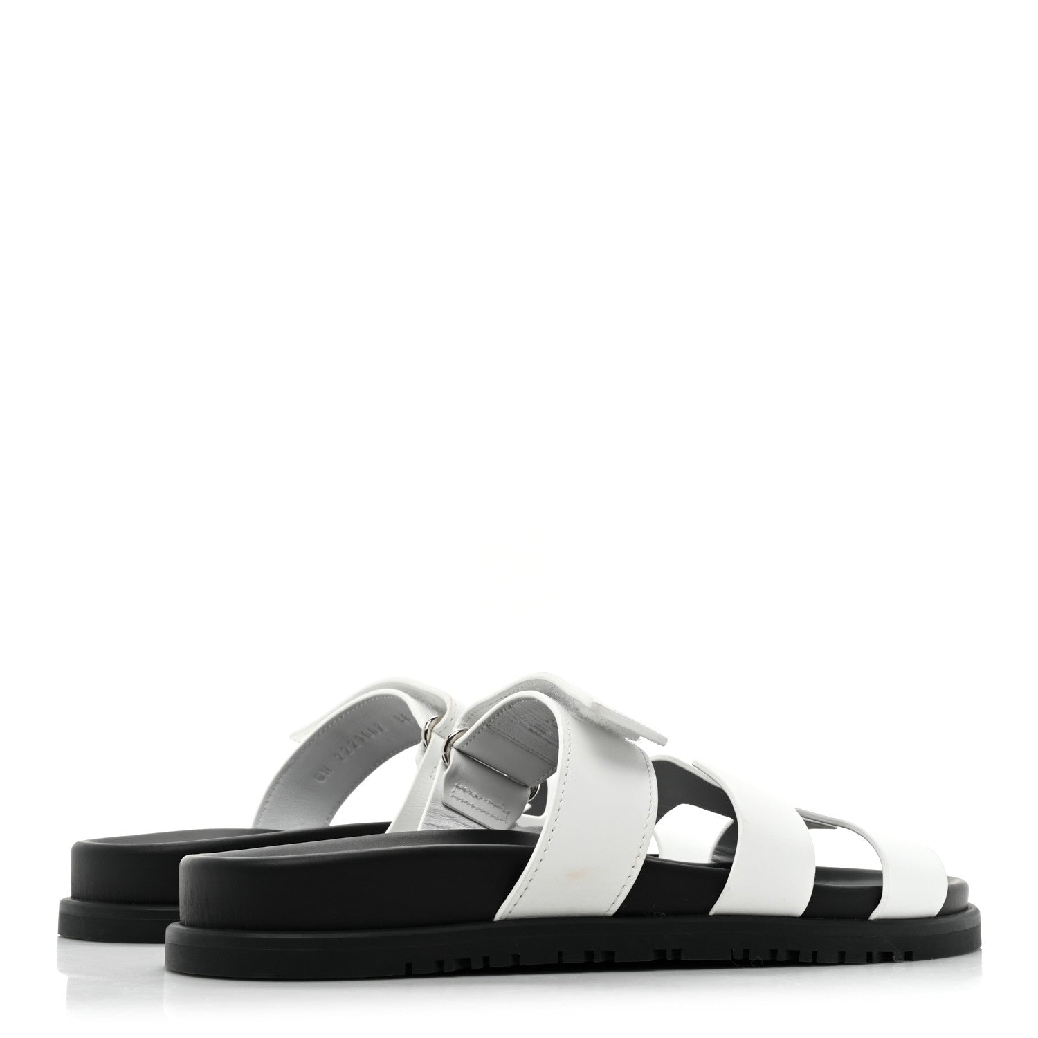 Hermes Calfskin Womens Chypre Sandals 38 White 4 of 9