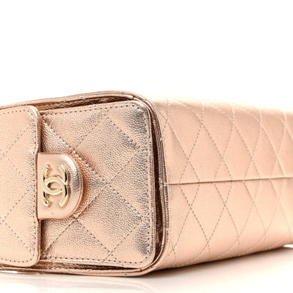 Chanel Metallic Caviar Quilted Mini Chanel 25 Handbag Copper 9 of 11