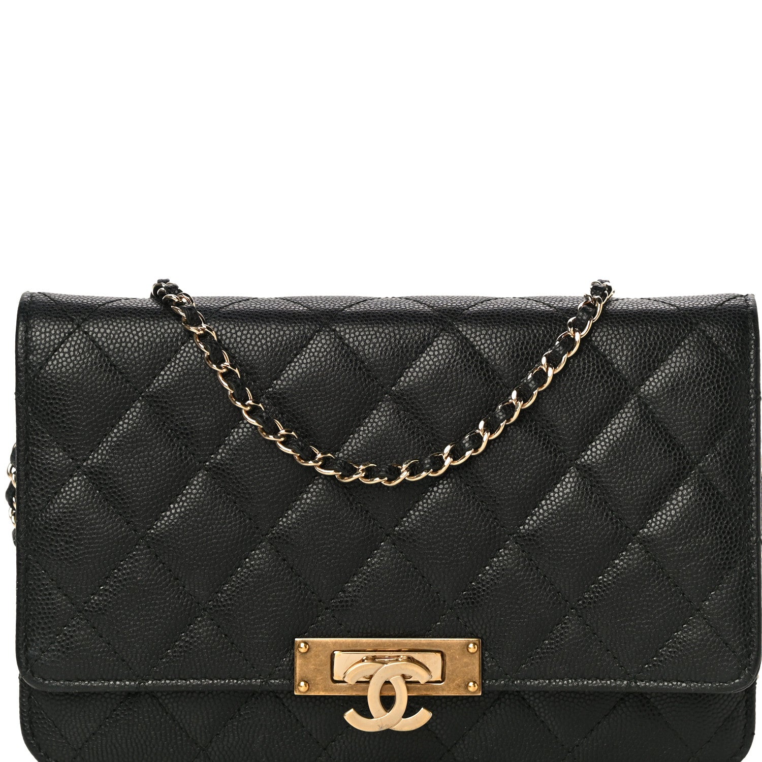 Chanel Caviar Quilted Golden Class Wallet On Chain WOC Black 9 of 13