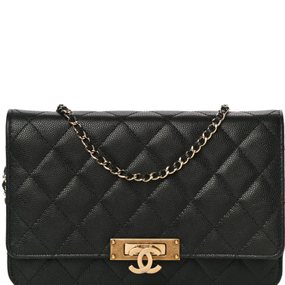Chanel Caviar Quilted Golden Class Wallet On Chain WOC Black 9 of 13