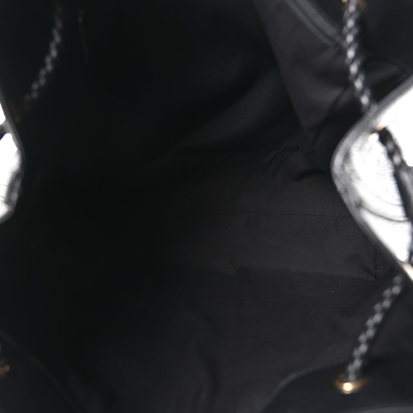 Calfskin Large Gifford Braided Handle Tote Black