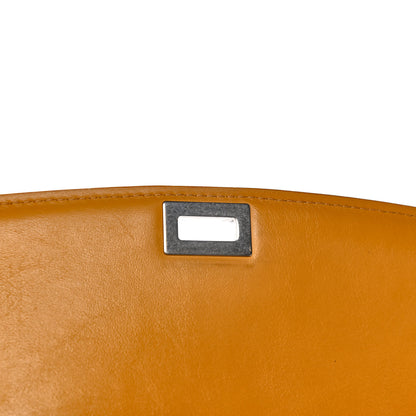 Celine Spazzolato Calfskin Medium Classic Box Flap Bag Daffodil 12 of 14