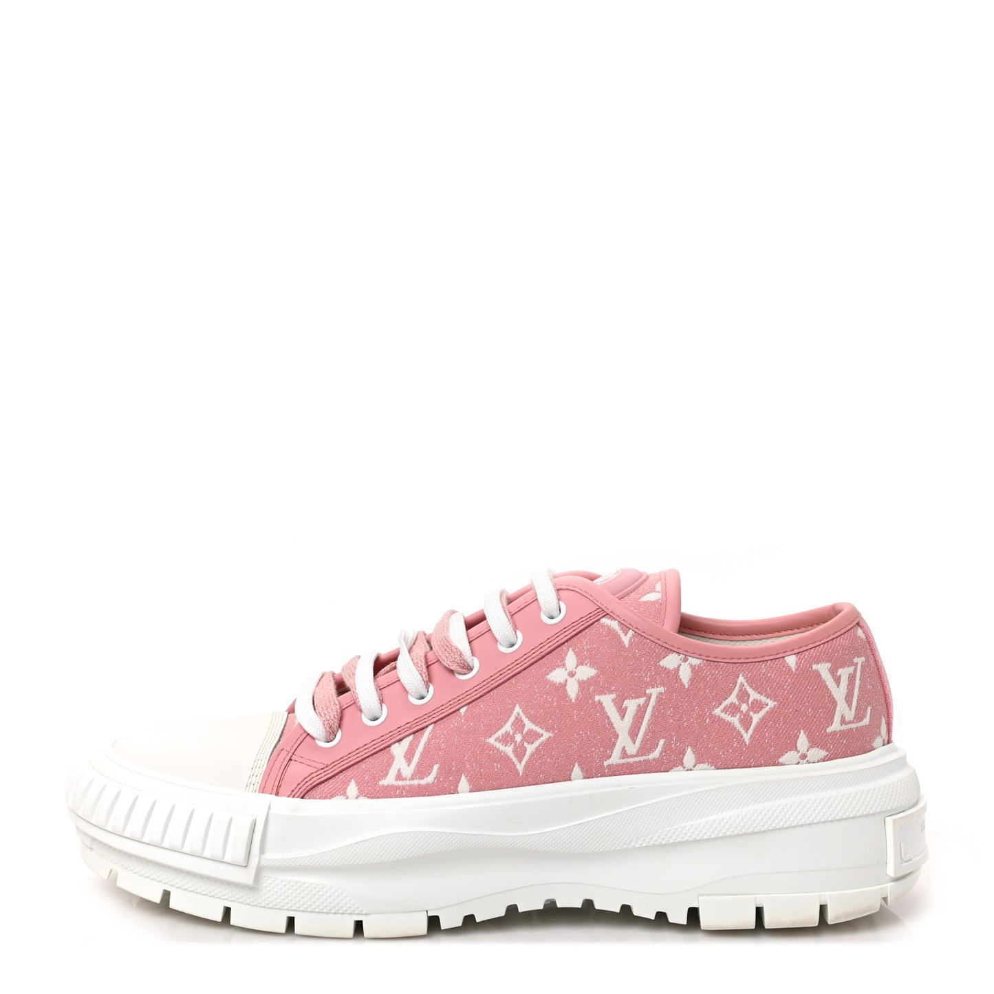 Denim Monogram Squad Sneakers 41 Pink