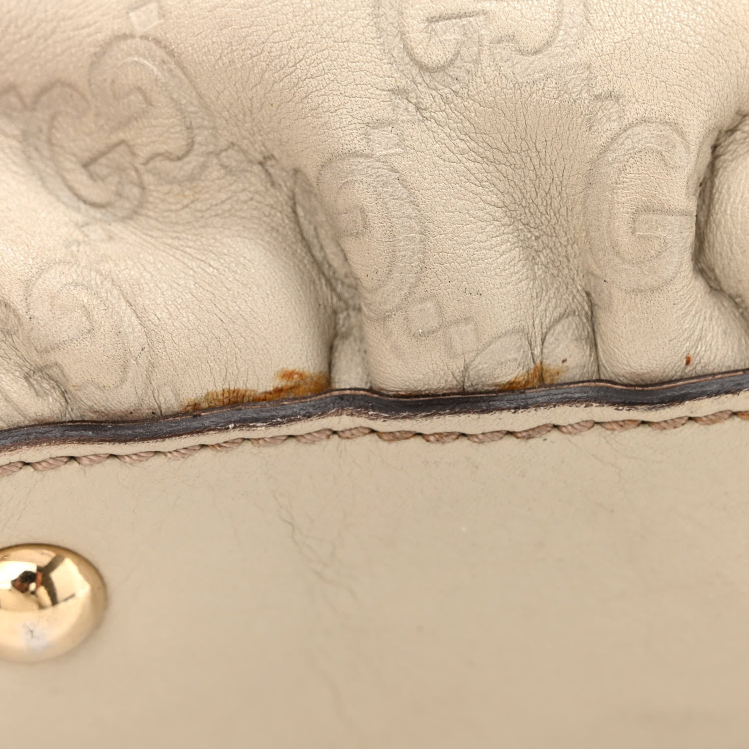 Gucci Guccissima Pop Bamboo Top Handle Tote Off White 12 of 28