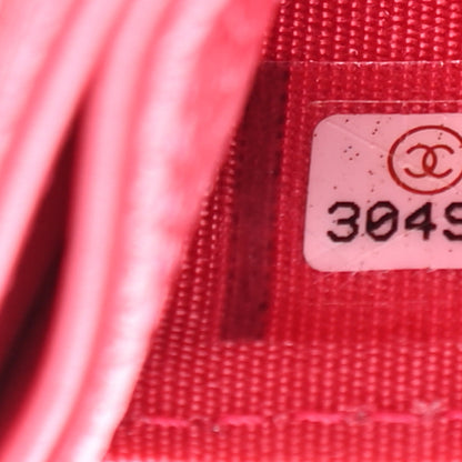 Chanel Caviar Camellia Embossed Card Holder Pink 8 of 9