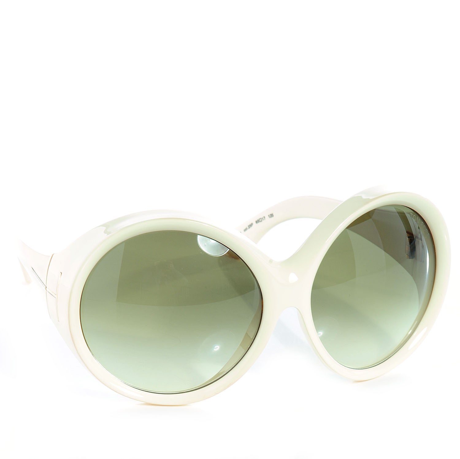 Tom Ford Ali Oversized Round Sunglasses TF0221 White 3 of 7