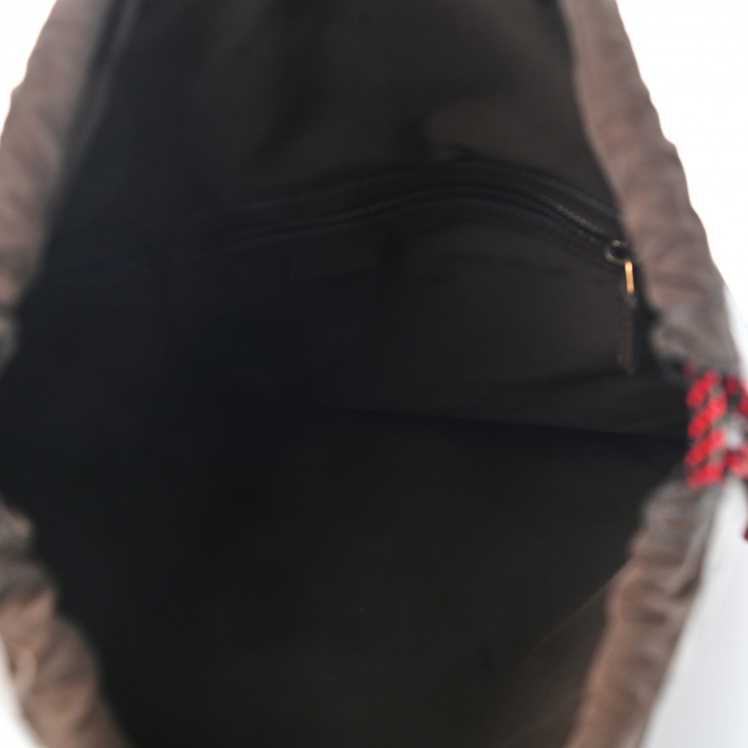Gucci GG Supreme Monogram Neo Vintage Drawstring Backpack Beige New Acero Crop 5 of 12