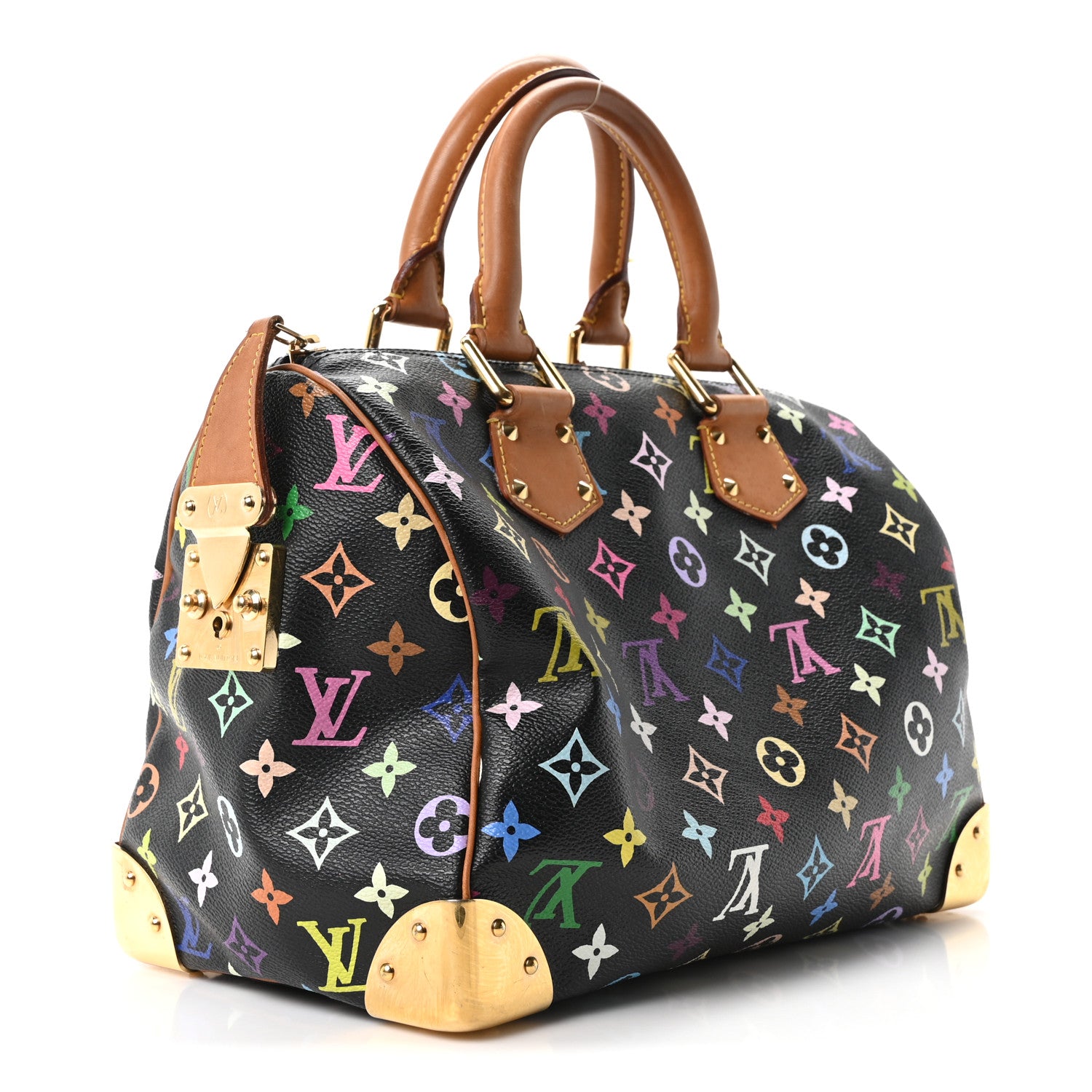 Louis Vuitton Monogram Multicolor Speedy 30 Black 3 of 9