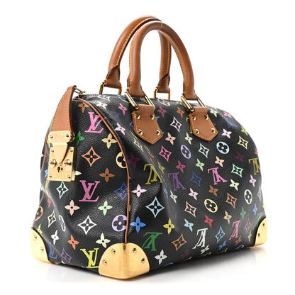 Louis Vuitton Monogram Multicolor Speedy 30 Black 3 of 9