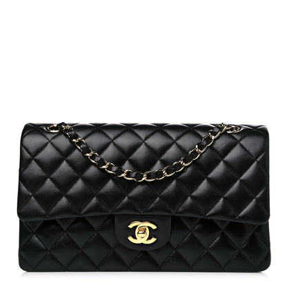 Chanel Lambskin Quilted Medium Double Flap Black 1 of 16