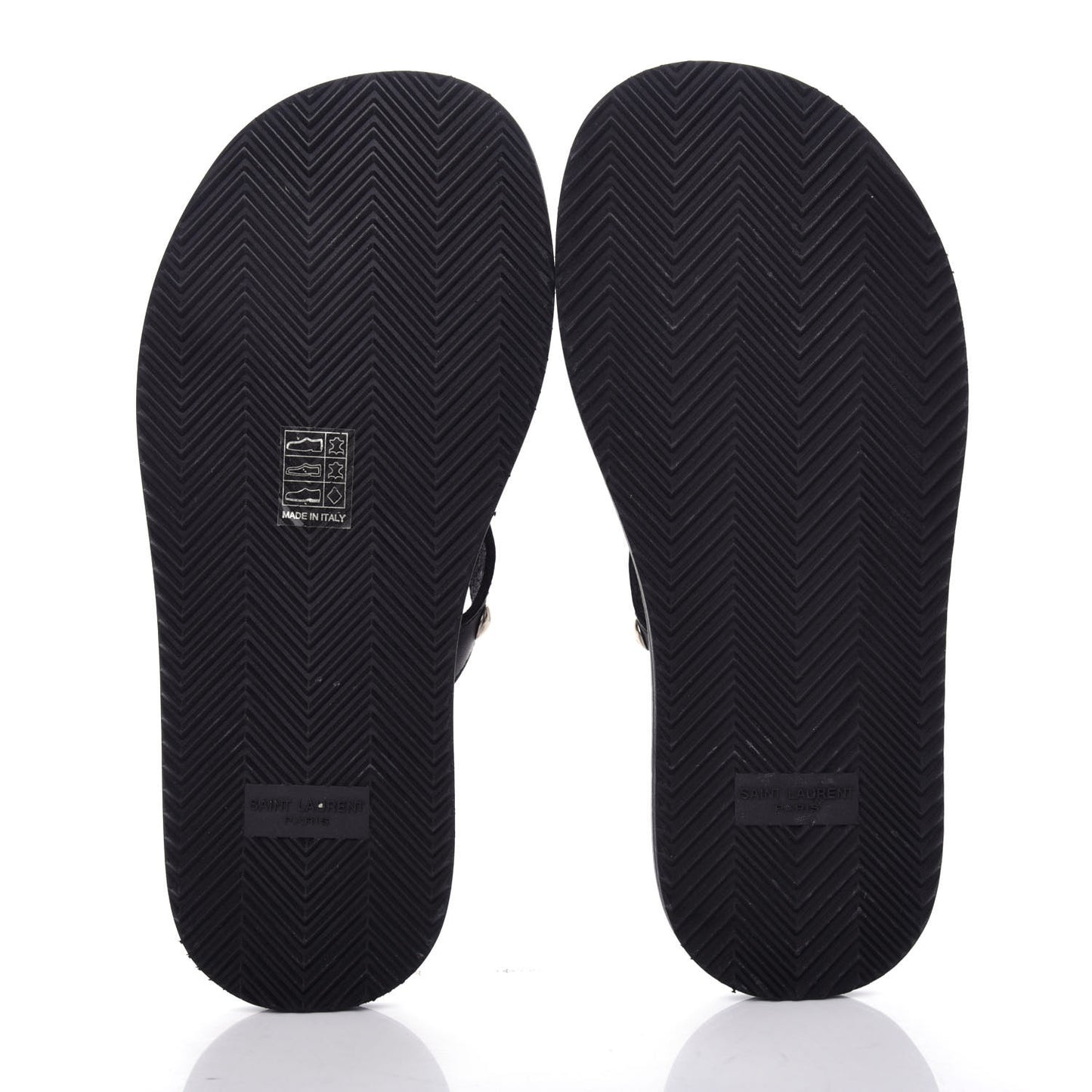 Calfskin Studded Dash Lux Flat Sandals 39 Black