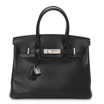 Hermes Taurillon Clemence Birkin 30 Black 1 of 10