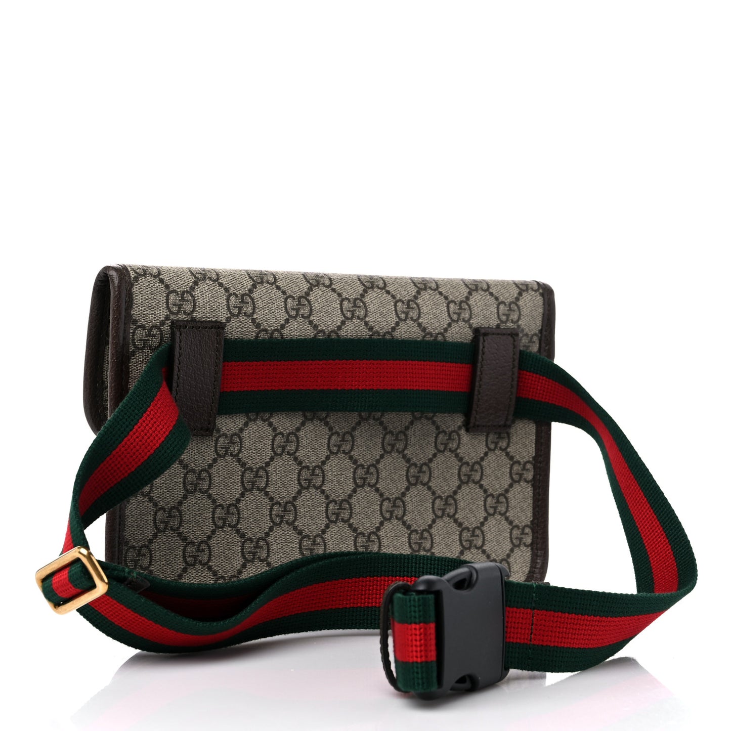 GG Supreme Monogram Neo Vintage Web Belt Bag Brown