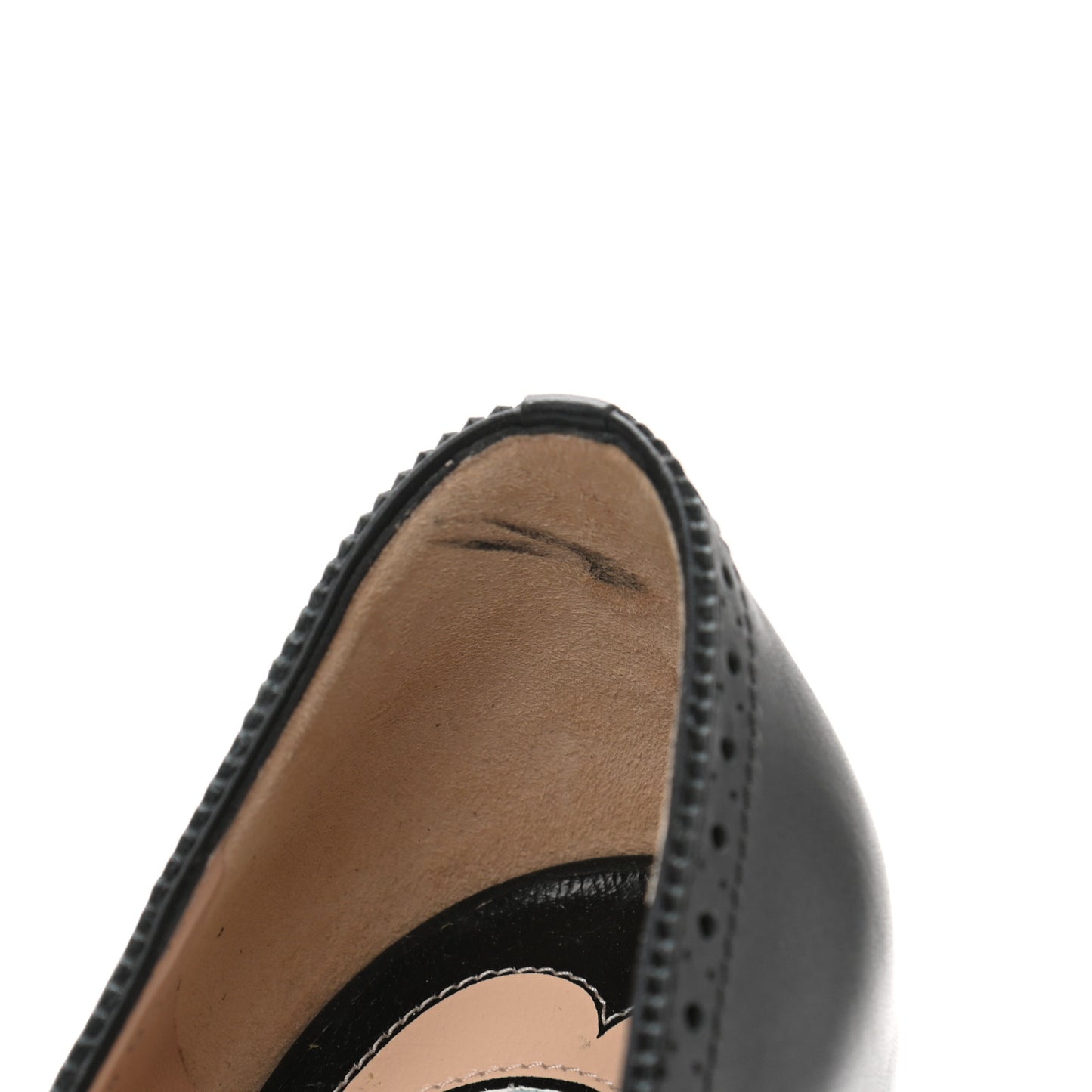 Calfskin Dionysus Perforated Mary Jane Pumps 37 Black
