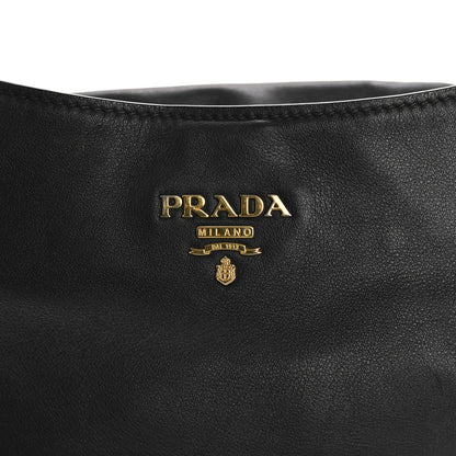 Prada Soft Calfskin Hobo Black 11 of 16