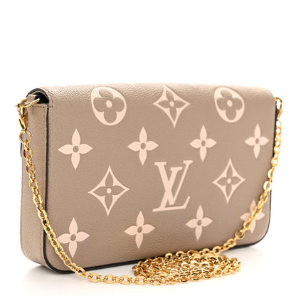 Louis Vuitton Empreinte Monogram Giant Felicie Pochette Tourterelle Creme 4 of 10