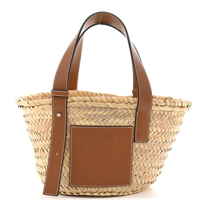 Loewe Raffia Small Basket Tote Bag Natural Tan 1 of 10