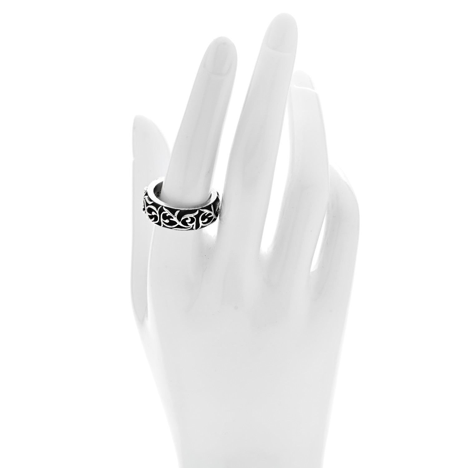 Chrome Hearts Sterling Silver Vine Band Ring 57 8 2 of 6