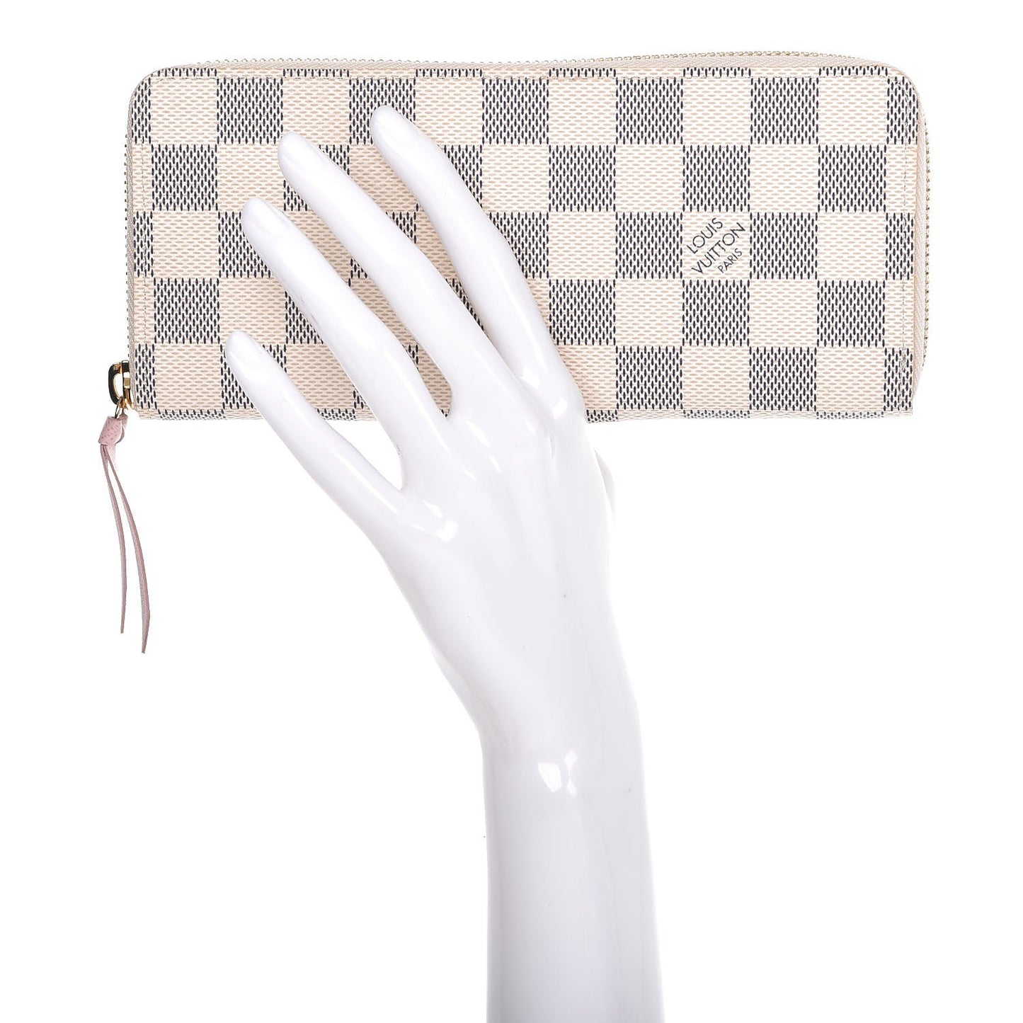 Damier Azur Clemence Wallet Rose Ballerine