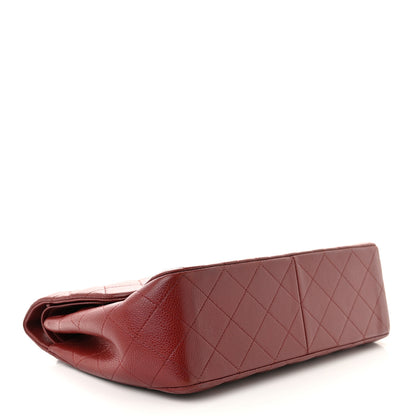 Chanel Caviar Quilted Jumbo Double Flap Dark Red 4 of 14