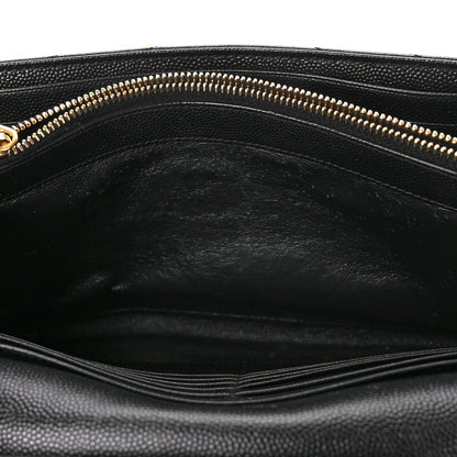 Saint Laurent Grain De Poudre Matelasse Chevron Monogram Chain Wallet Black 8 of 12