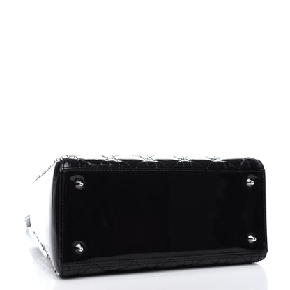 Christian Dior Patent Cannage Medium Lady Dior Black 4 of 10