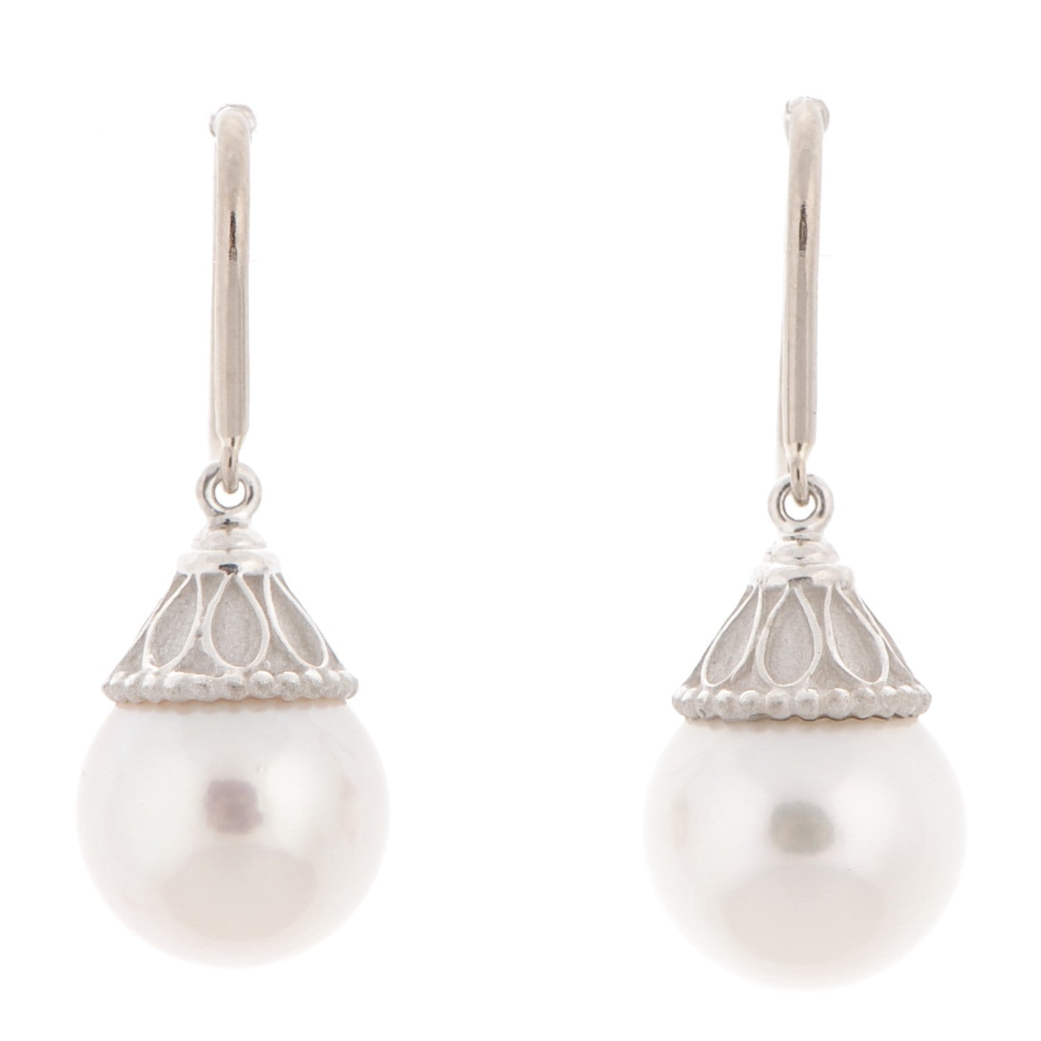 Tiffany Sterling Silver Pearl Ziegfeld Earrings 1 of 4