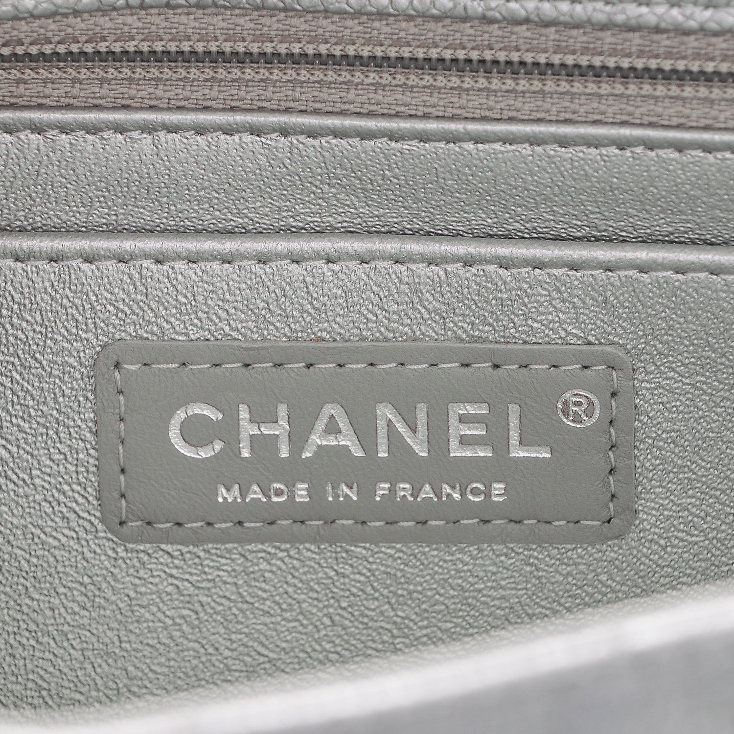 Chanel Metallic Caviar Quilted Mini Rectangular Flap Silver 6 of 7