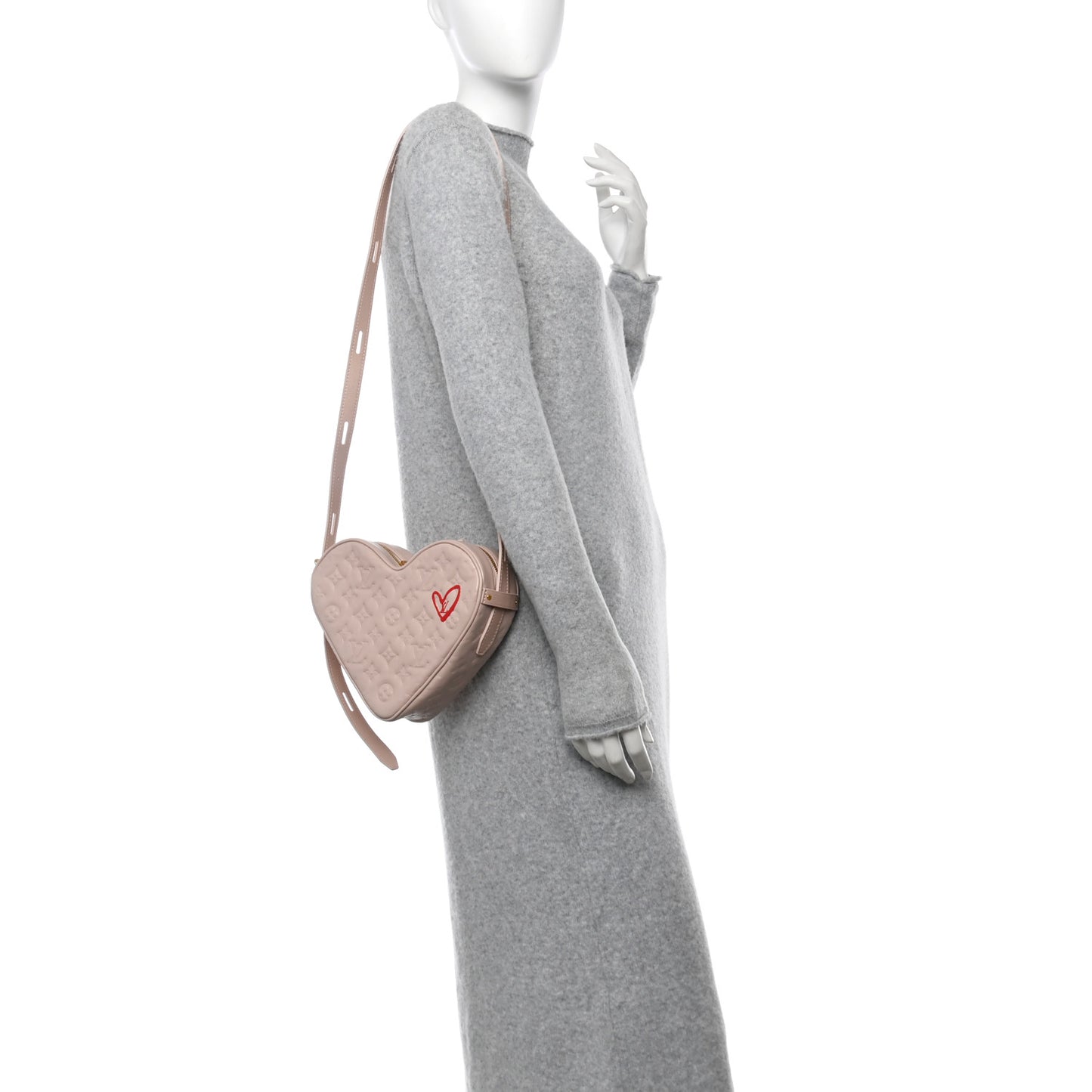 Lambskin Embossed Monogram Fall In Love Sac Coeur Light Pink