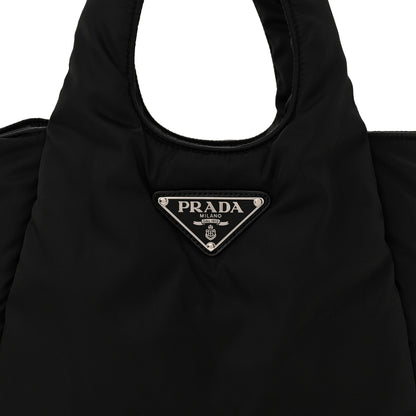 Prada Re-Nylon Soft Padded Small Double Handled Shoulder Bag Black 8 of 11