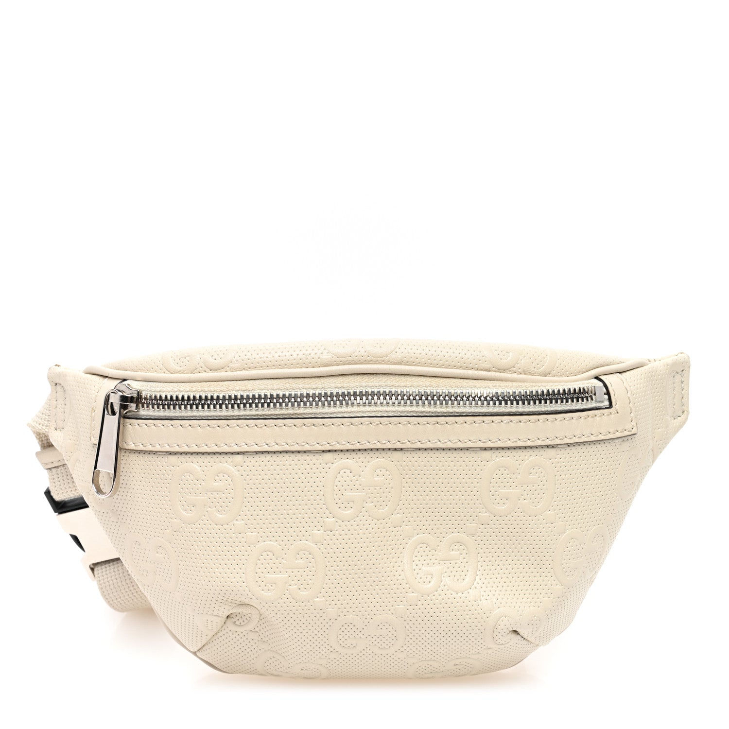 Gucci Calfskin GG Tennis Embossed Belt Bag Mystic White 1 of 9