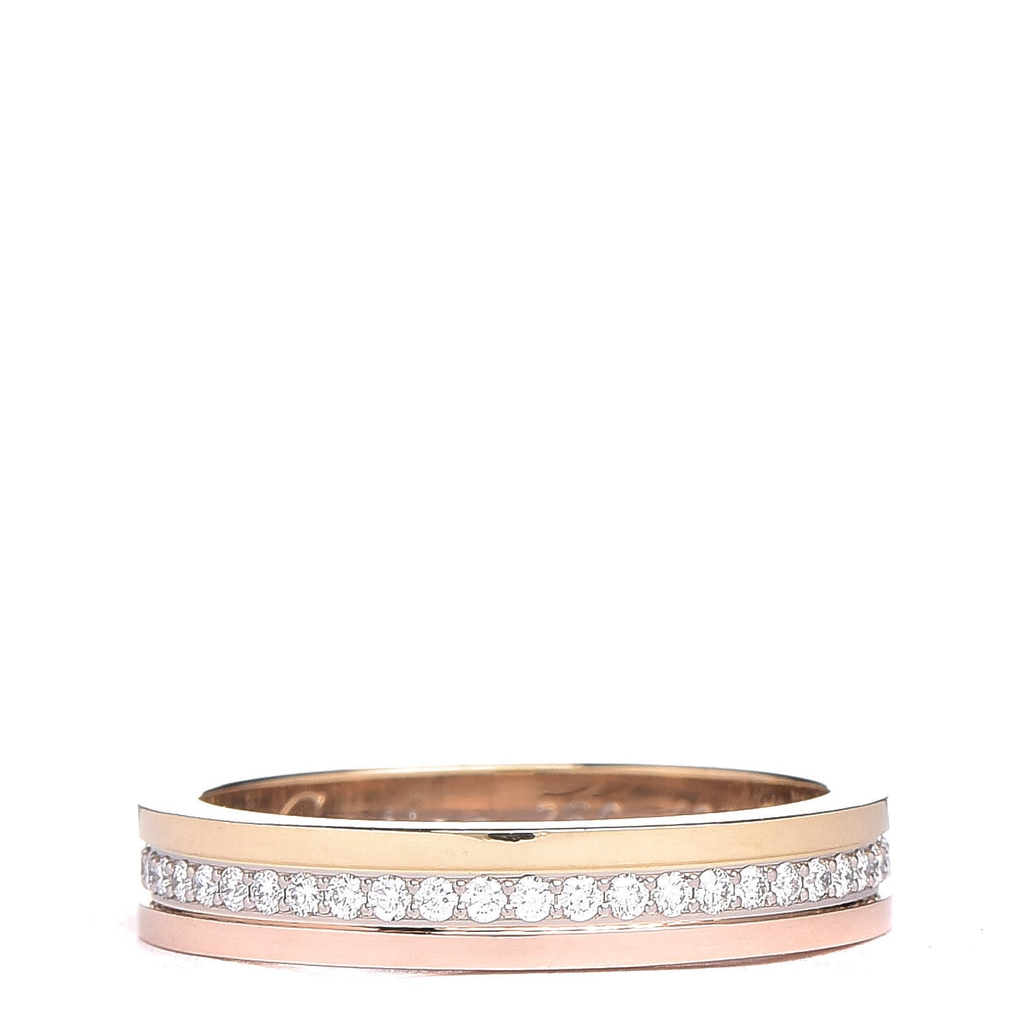 18K White Yellow Pink Gold Diamond 2.5mm Vendome Louis Cartier Wedding Band Ring 48 4.5