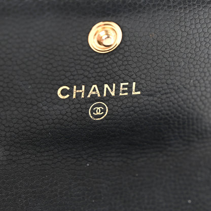 Chanel Caviar Quilted Boy Flap Card Holder Black 7 of 9