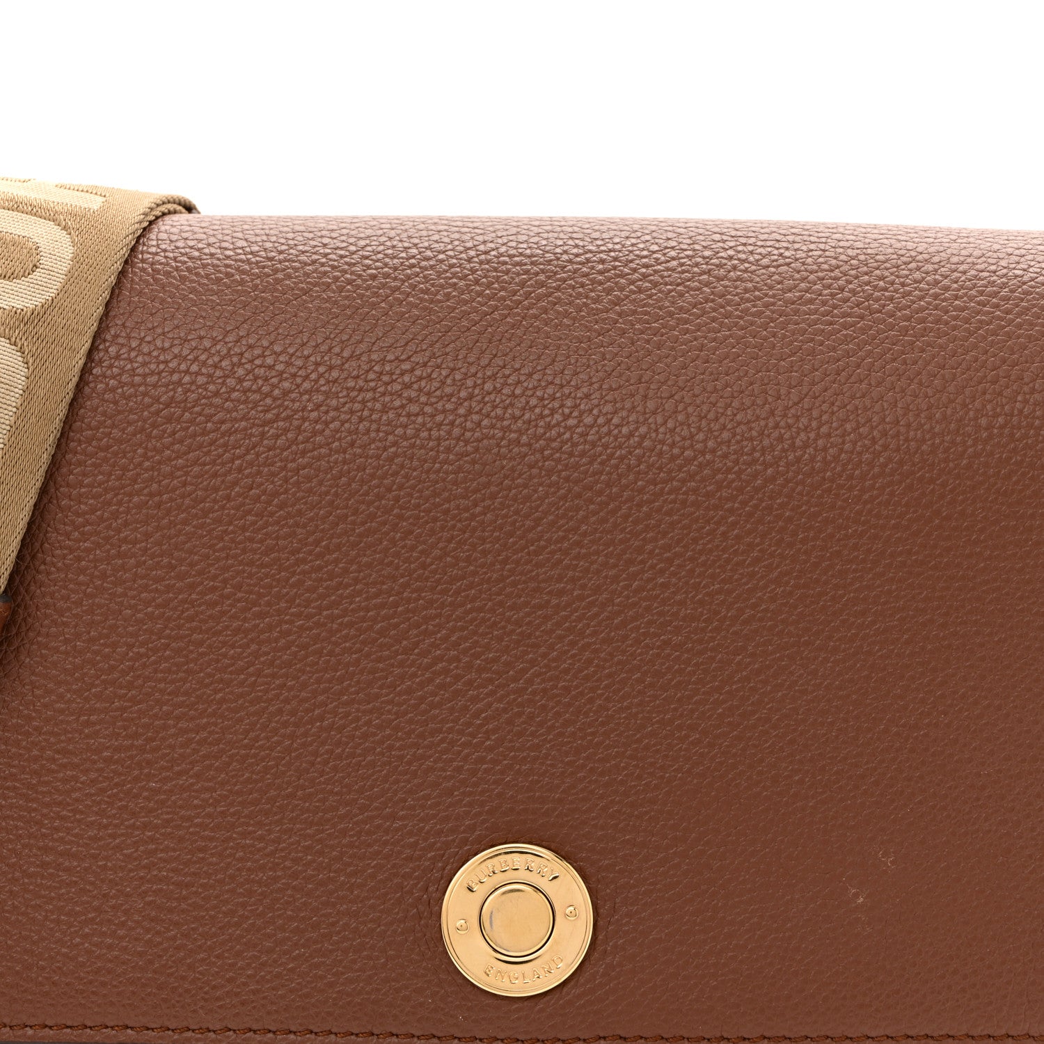 Burberry Calfskin Vintage Check Note Crossbody Bag Tan 7 of 13