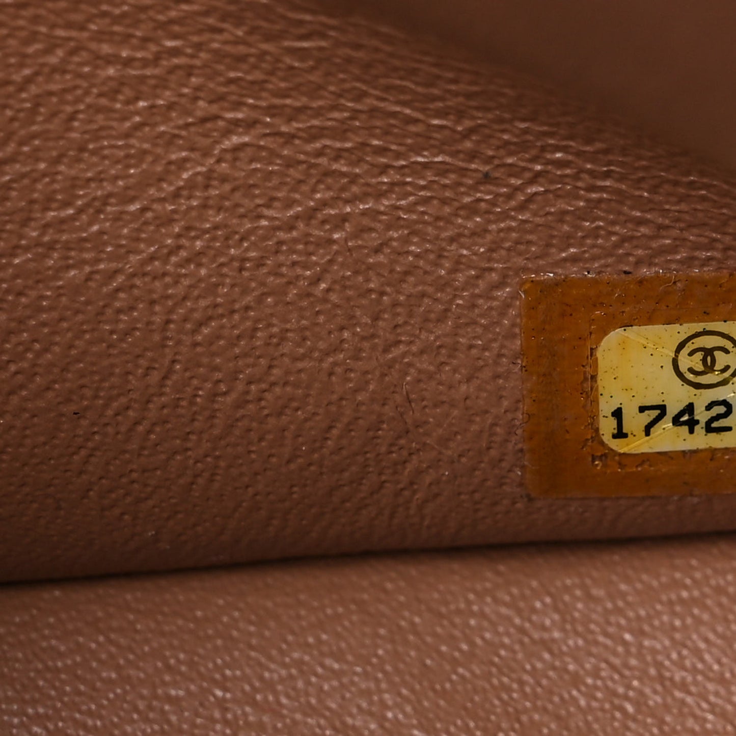 Patent Calfskin Quilted Maxi Double Flap Dark Beige