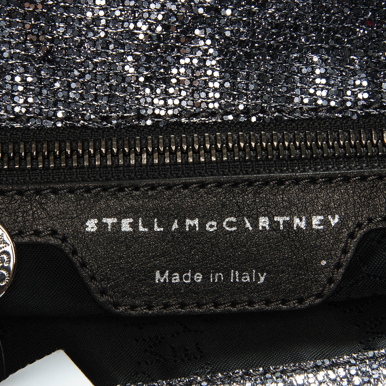 Stella McCartney Metallic Glitter Small Falabella Tote Silver 6 of 9