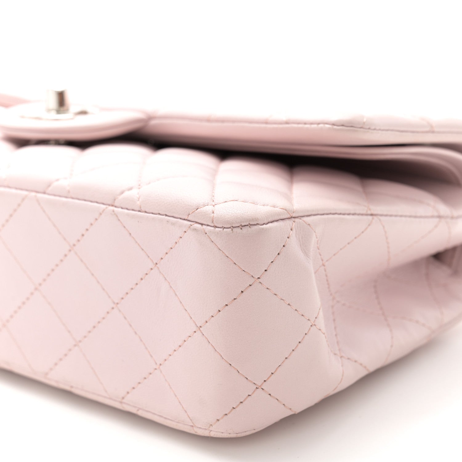 Chanel Lambskin Quilted Medium Double Flap Light Pink 10 of 10