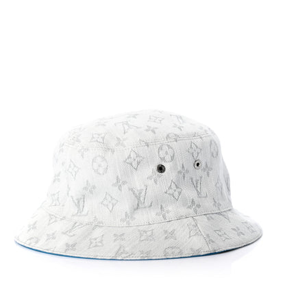 Louis Vuitton Monogram Denim Transformable Bob Bucket Hat 60 Blue 1 of 8