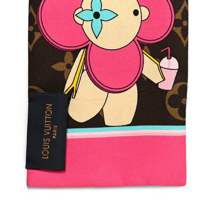 Louis Vuitton Silk Monogram 2021 Hollywood Christmas Animation Bandeau Marron 3 of 5