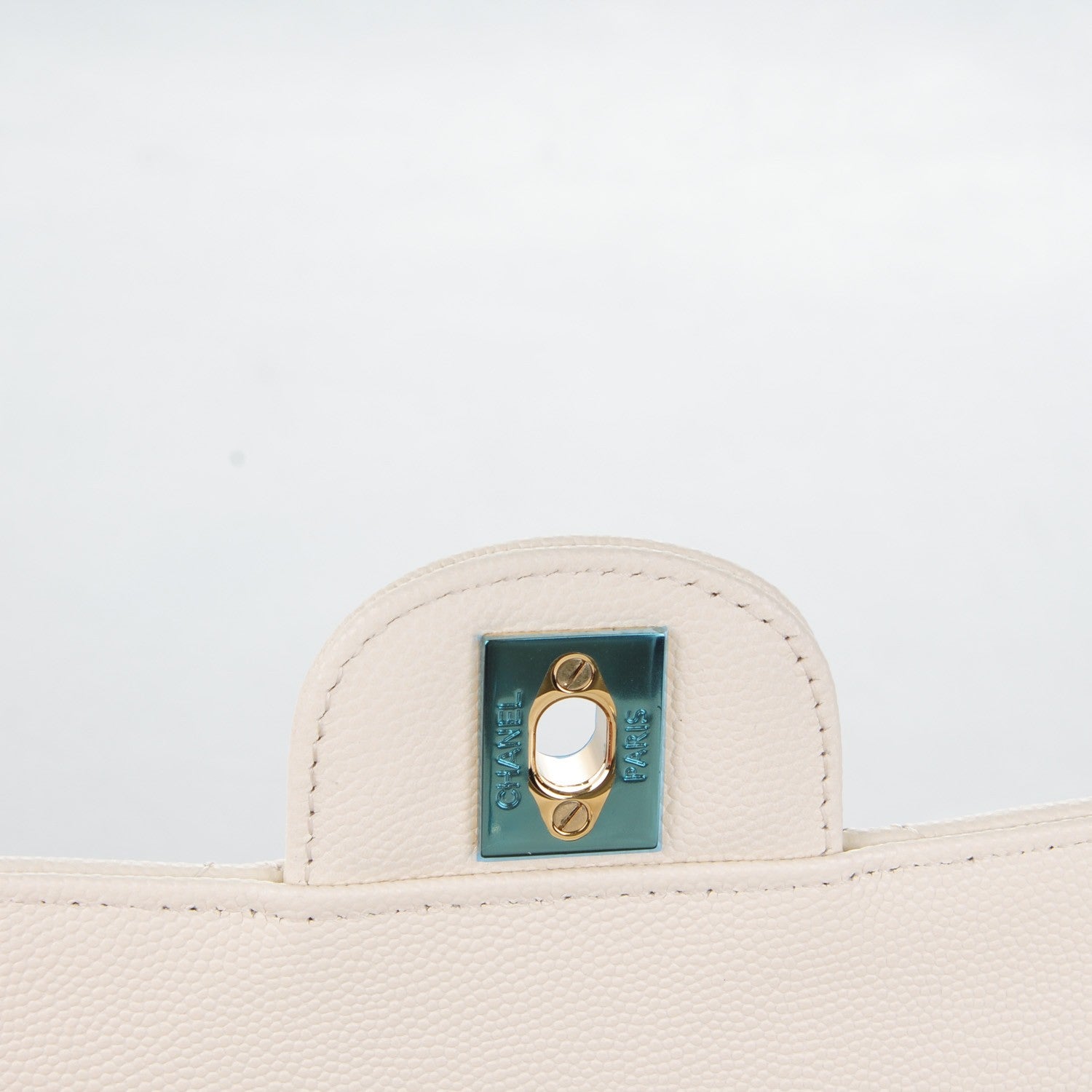 Chanel Caviar Quilted Mini Square Flap White 6 of 8