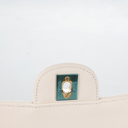 Chanel Caviar Quilted Mini Square Flap White 6 of 8