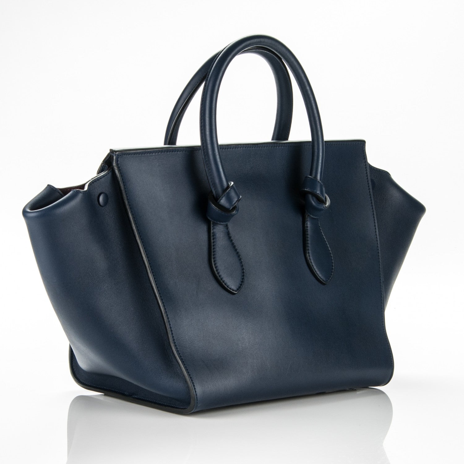Celine Natural Calfskin Medium Tie Knot Tote Royal Blue 3 of 6