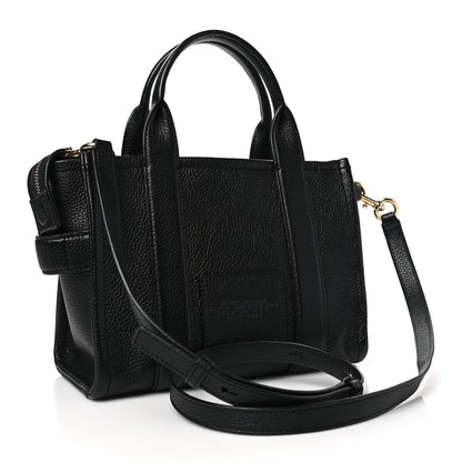 Marc Jacobs Grained Calfskin Small The Tote Bag Black 3 of 9