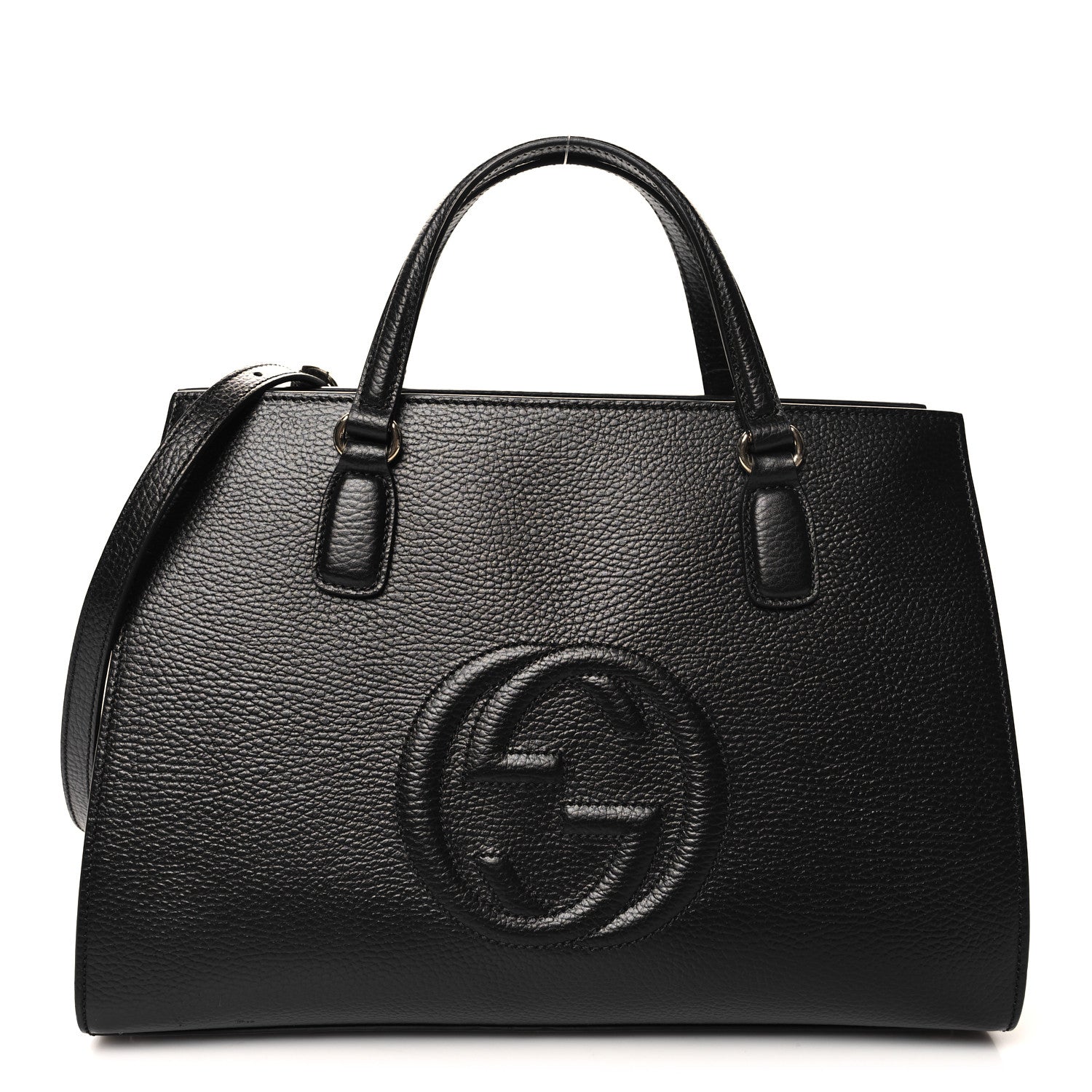 Gucci Dollar Calfskin Large Soho Top Handle Satchel Black 1 of 10