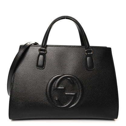 Gucci Dollar Calfskin Large Soho Top Handle Satchel Black 1 of 10